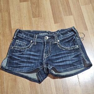 Cowgirl Tuff Women's Blue Denim Shorts
